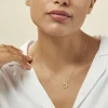 ABSOLU Damen Collier Gold Bicolor 375 (9 Karat) Diamant Weiß 0,07 ct Kreis