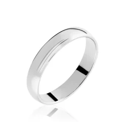Alliance Irais Demi Jonc Classique Or Blanc