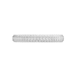 Alliance Multi Facettes Diamantee Ruban Plat Or Blanc