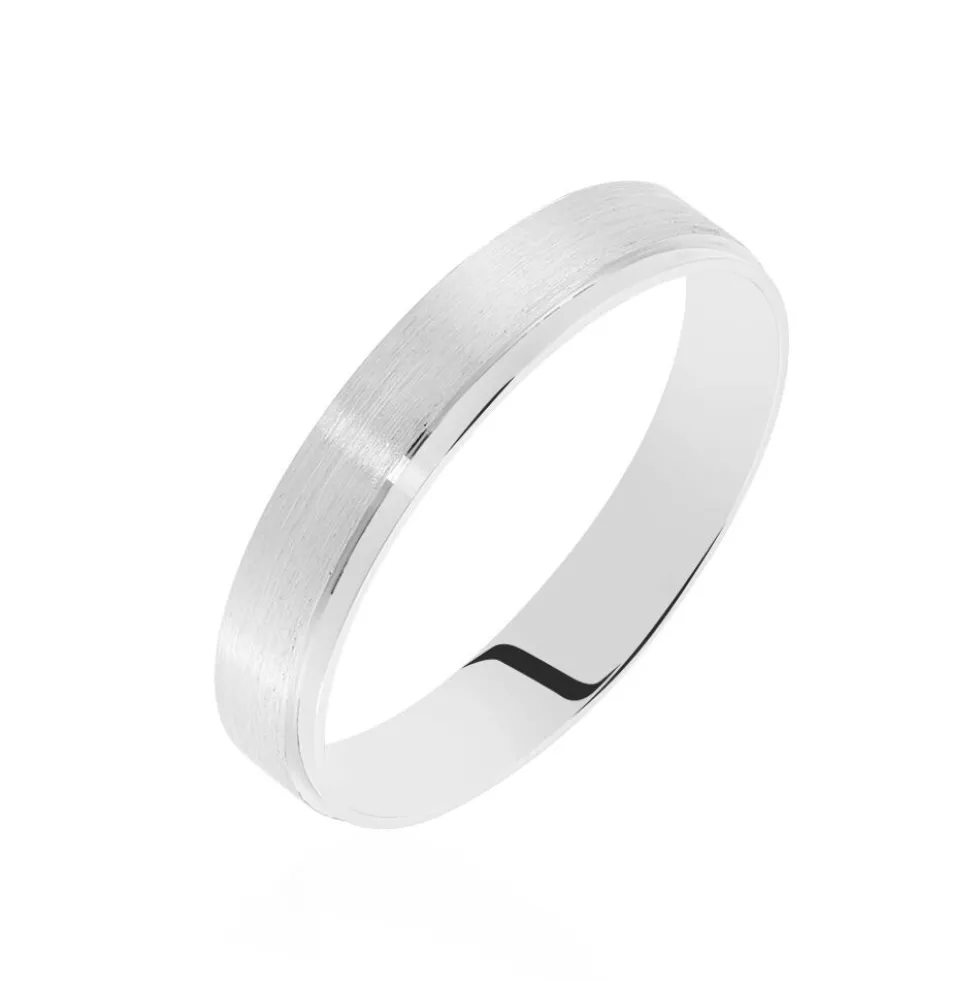 Alliance Nelida Ruban Plat Argent Blanc
