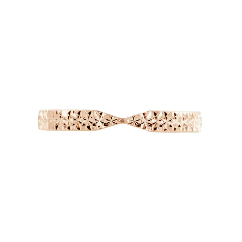 Alliance Or Rose Diamantée