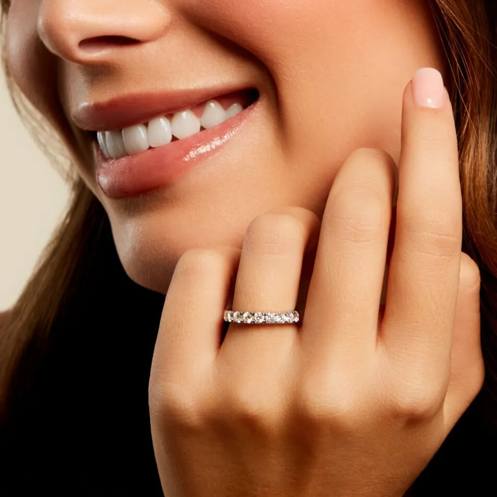 Alliance Pristina Ld Platine Blanc Diamant Synthétique