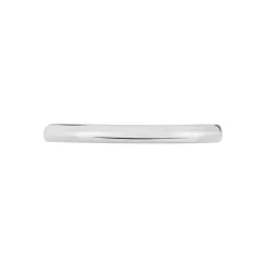 Alliance Aphroditia Demi Jonc Bombé Platine Blanc