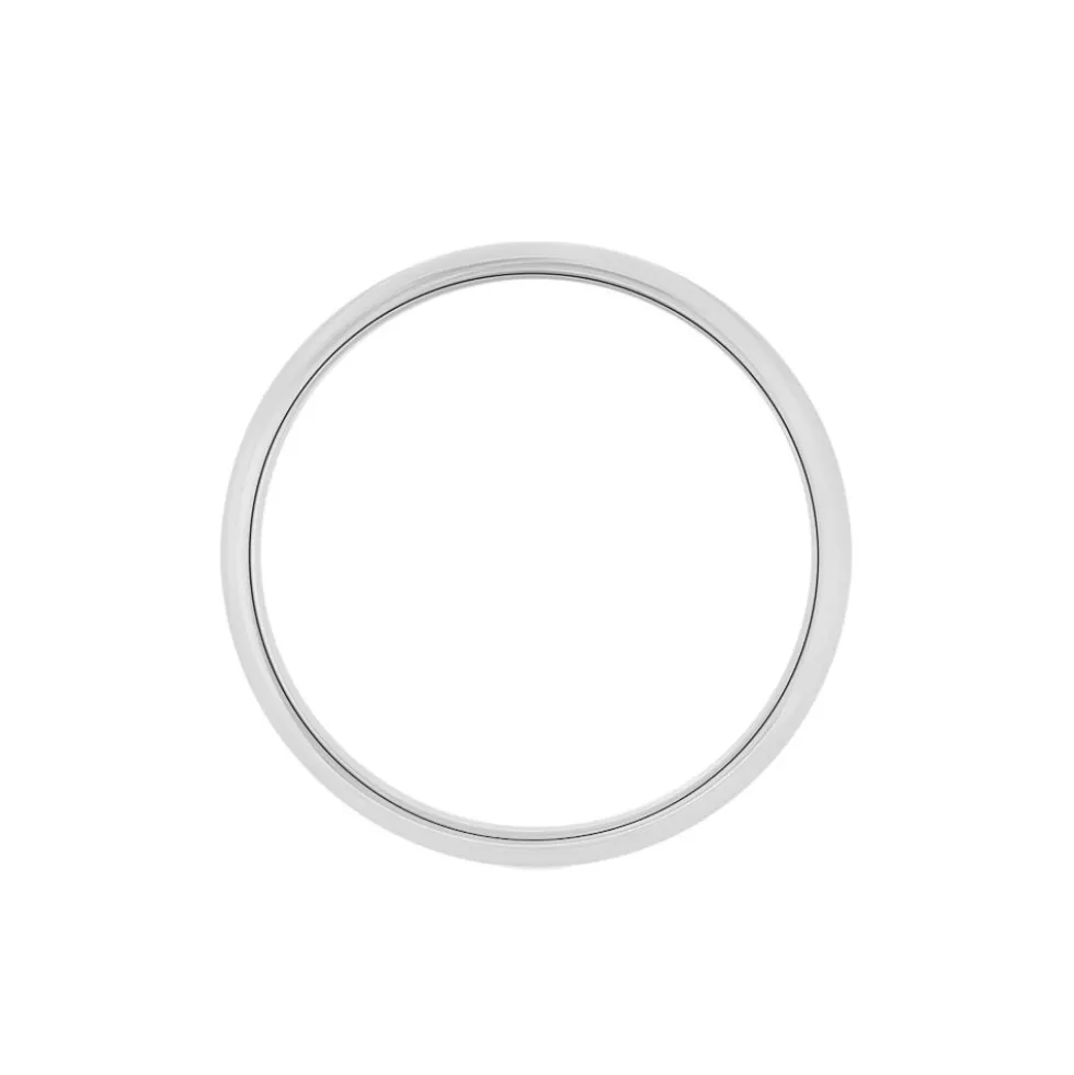 Alliance Aphroditia Demi Jonc Bombe Platine Blanc