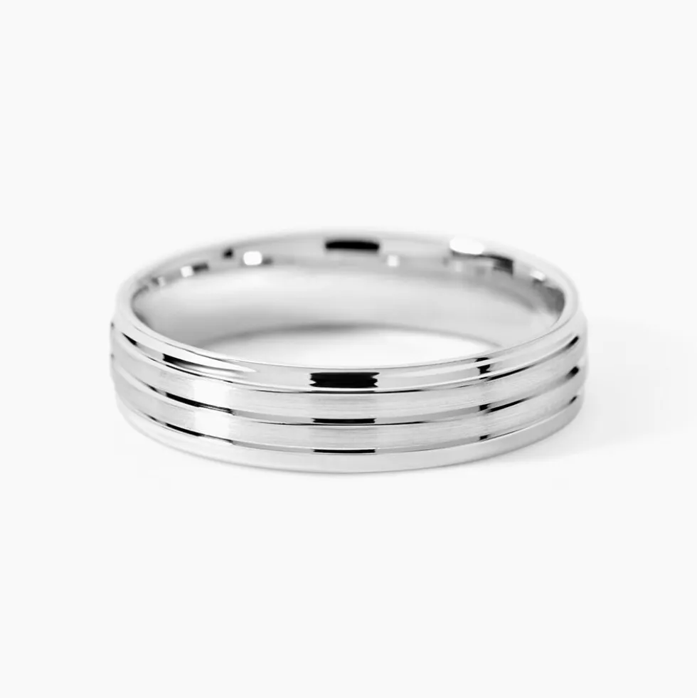 Alliance Basile Ruban Plat Or Blanc