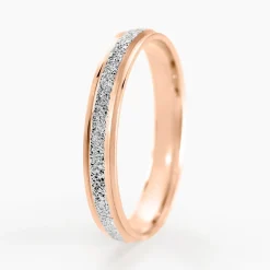 Alliance Caroline Sablee Demi Jonc Classique Or Bicolore