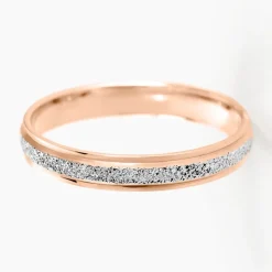 Alliance Caroline Sablee Demi Jonc Classique Or Bicolore