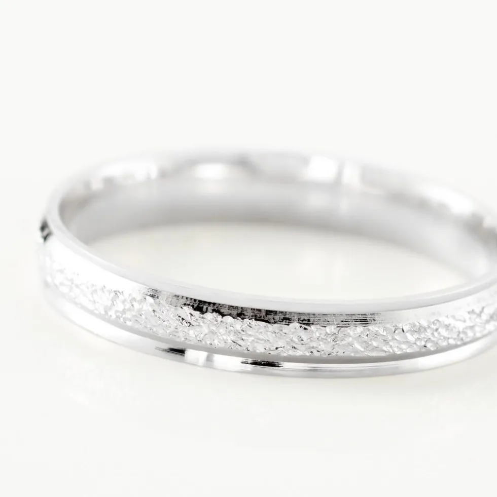 Alliance Caroline Sablee Ruban Plat Or Blanc