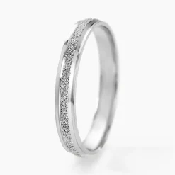Alliance Caroline Sablee Ruban Plat Or Blanc