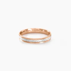 Alliance Caroline Sablee Ruban Plat Or Bicolore
