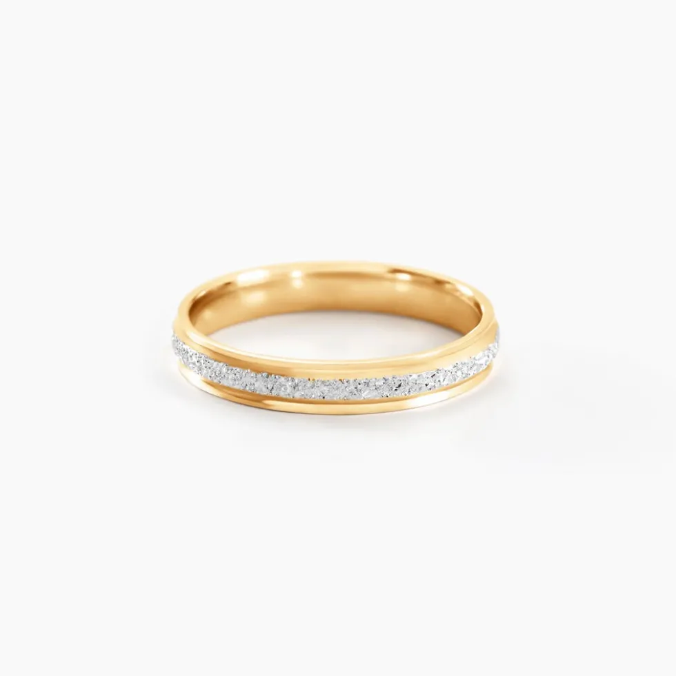 Alliance Caroline Sablee Ruban Plat Or Bicolore