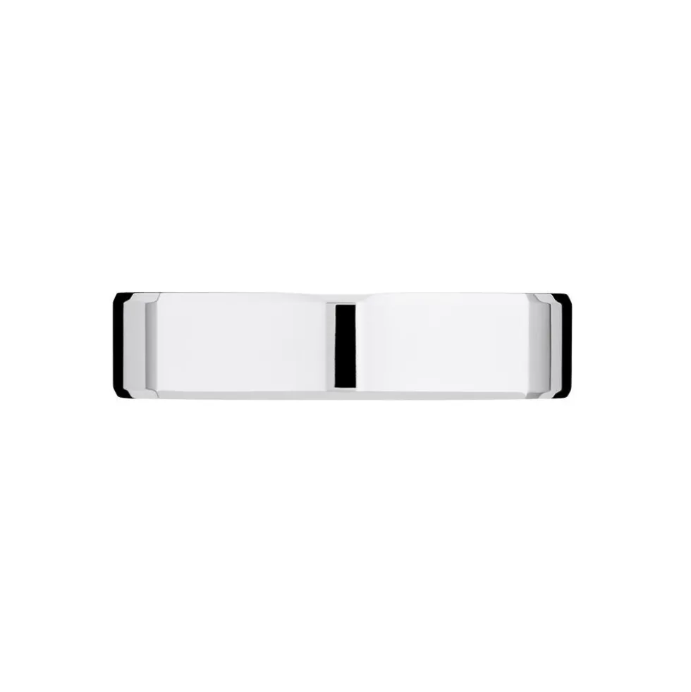 Alliance Carree Polie Or Blanc