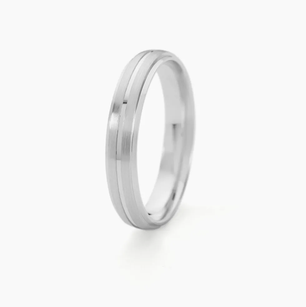 Alliance Circios Demi Jonc Classique Or Blanc