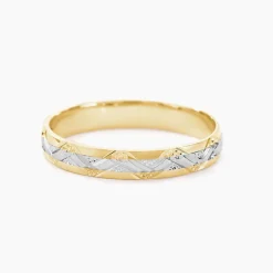 Alliance Clotilde Demi Jonc Classique Or Bicolore