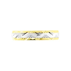 Alliance Clotilde Ruban Plat Or Bicolore