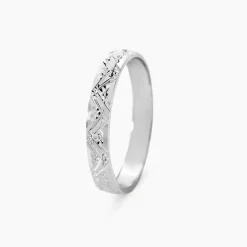 Alliance Clotilde Ruban Plat Or Blanc
