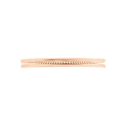 Alliance Effet Perle Ruban Plat Or Rose