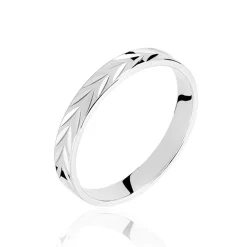 Alliance Epi Ruban Plat Or Blanc