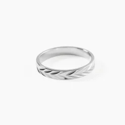 Alliance Epi Ruban Plat Or Blanc