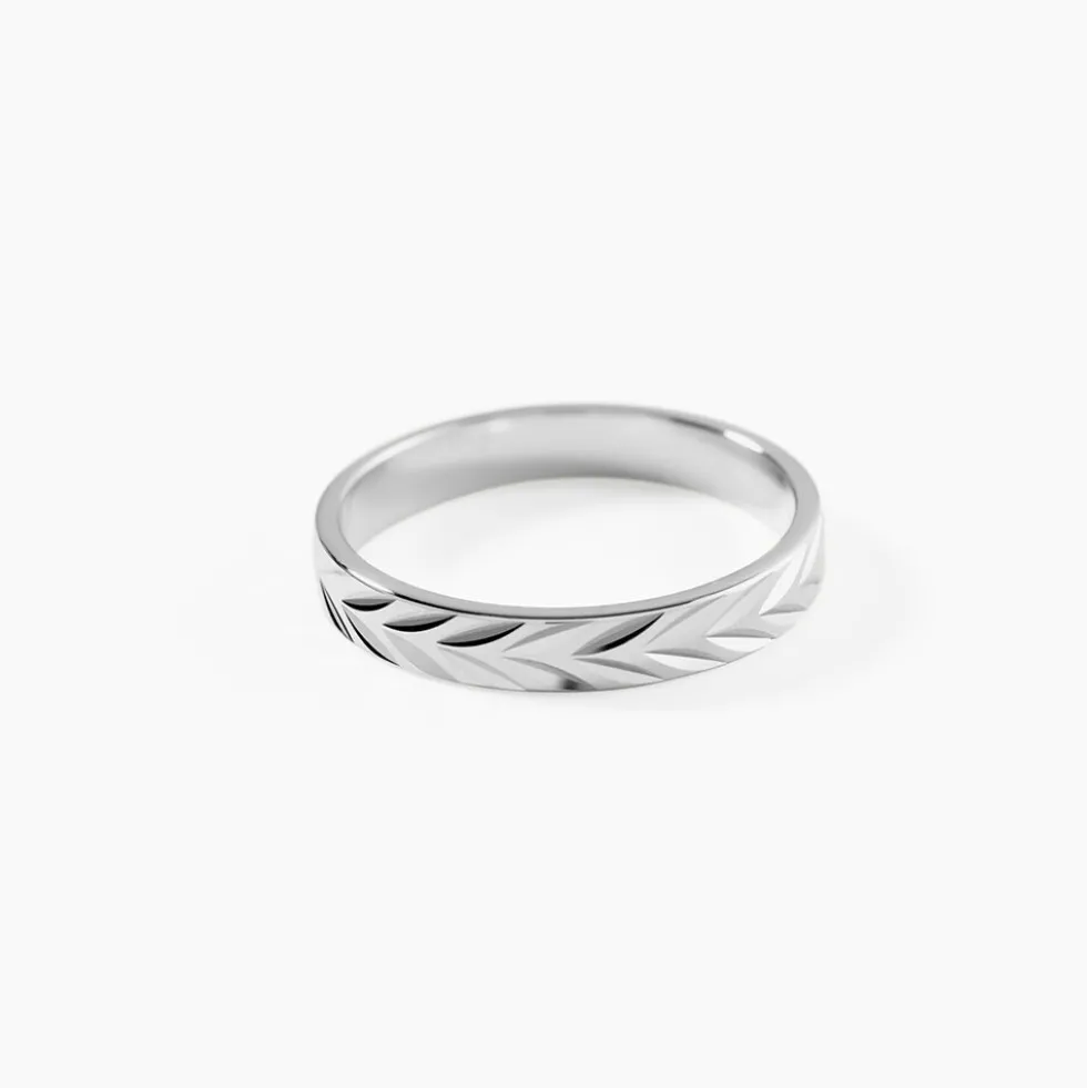 Alliance Epi Ruban Plat Or Blanc