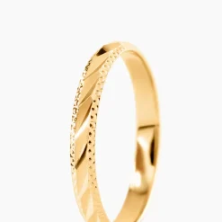 Alliance Facetee Demi Jonc Classique Or Jaune