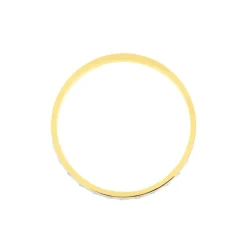 Alliance Fantaisie Diamantee Ruban Plat Or Bicolore