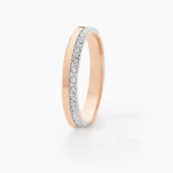 Alliance Fantaisie Diamantee Or Bicolore