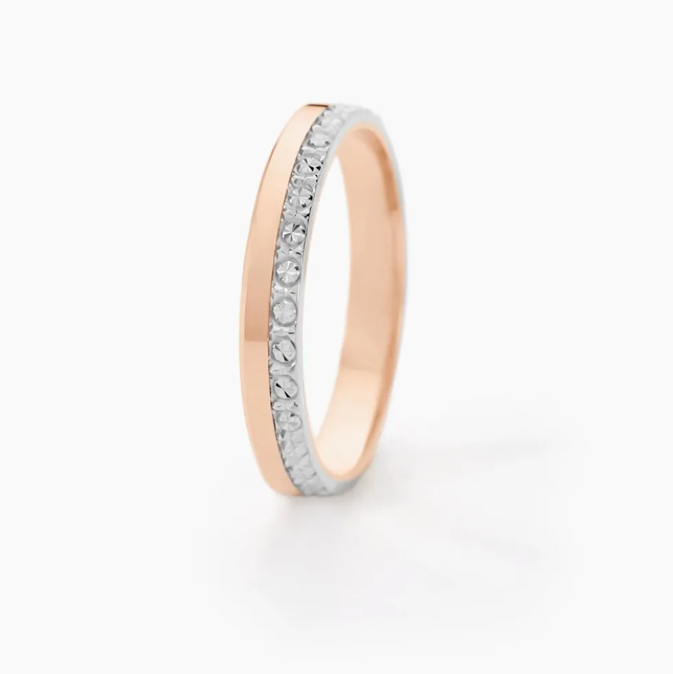 Alliance Fantaisie Diamantee Or Bicolore