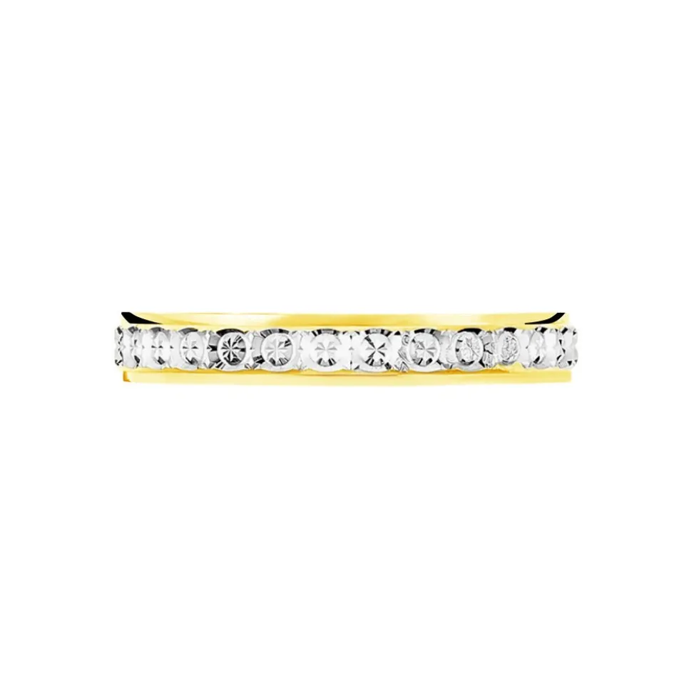 Alliance Fantaisie Ruban Plat Or Bicolore