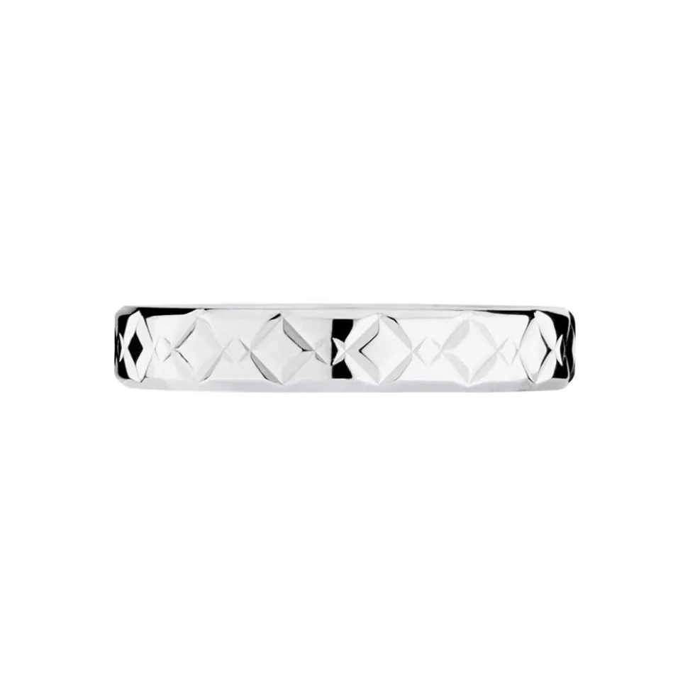 Alliance Fantaisie Ruban Plat Or Blanc