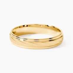Alliance Fantaisie Sable Demi Jonc Classique Or Jaune