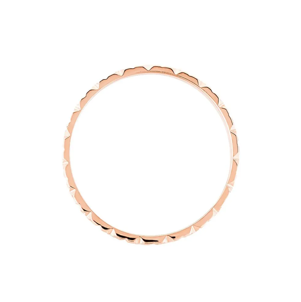 Alliance Fleur Diamantee Ruban Plat Or Rose