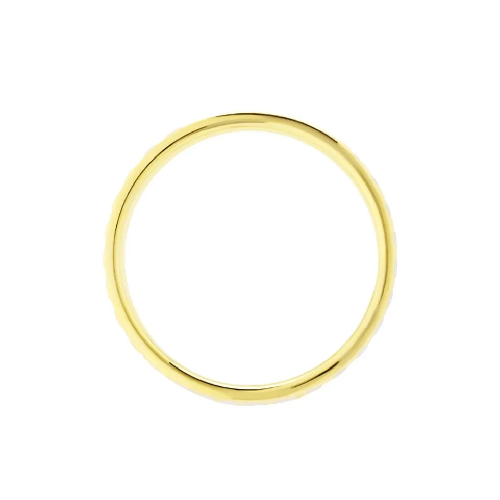 Alliance Grain De Folie Diamantee Ruban Plat Or Bicolore