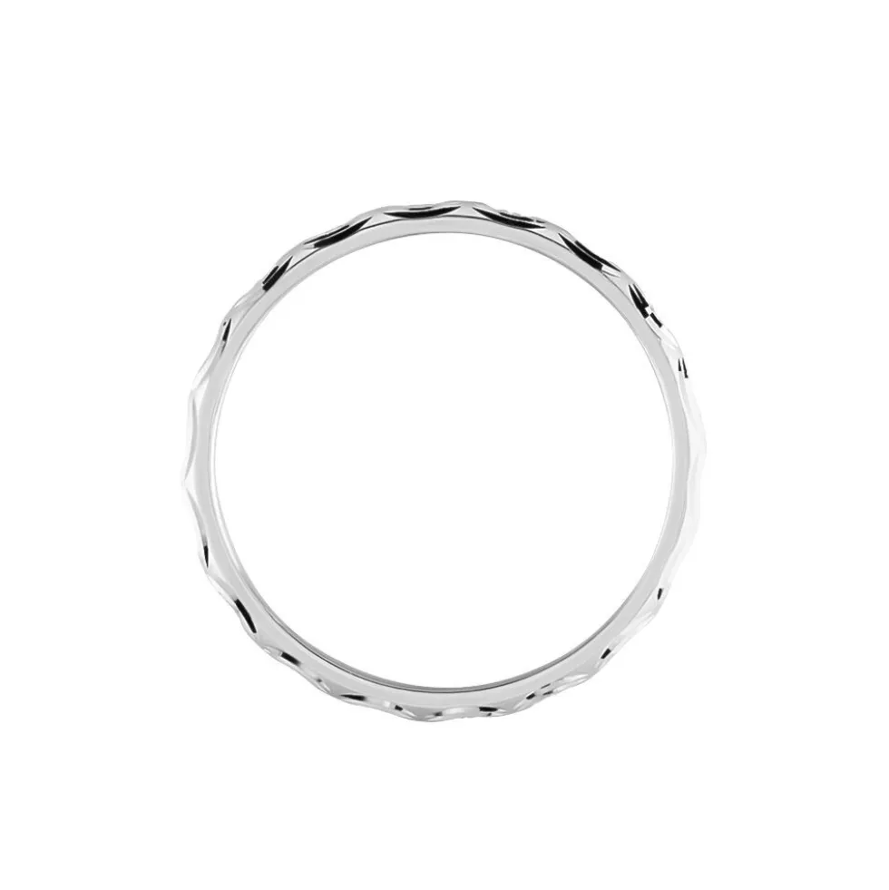 Alliance Marguerite Demi Jonc Classique Or Blanc