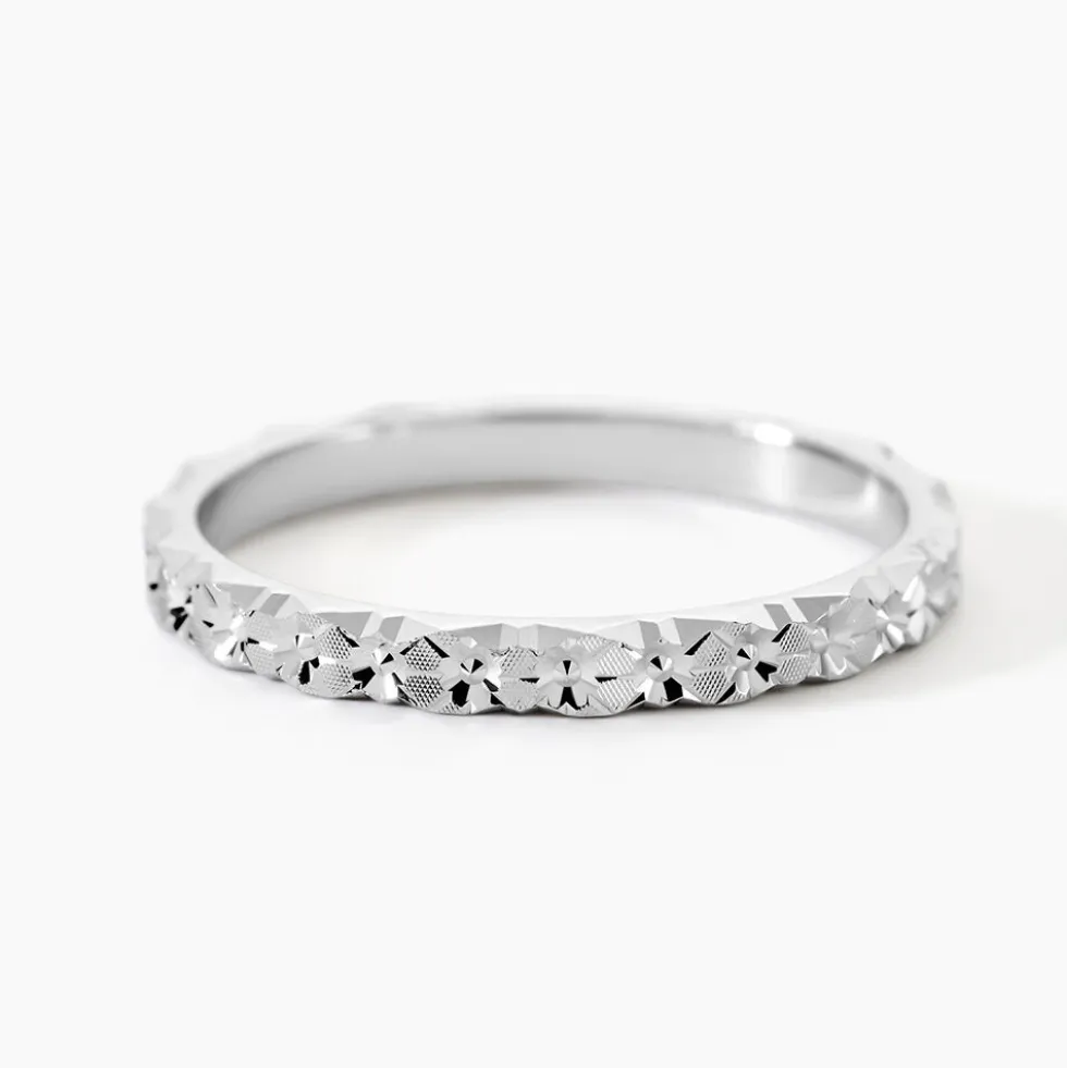 Alliance Marziale Ruban Plat Or Blanc