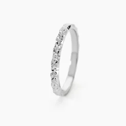 Alliance Marziale Ruban Plat Or Blanc