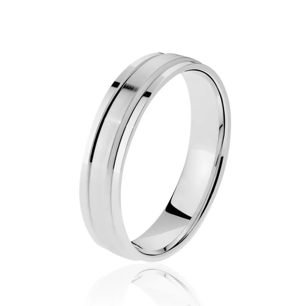 Alliance Miya Demi Jonc Classique Or Blanc