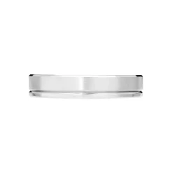 Alliance Polie Brossee Ruban Plat Or Blanc