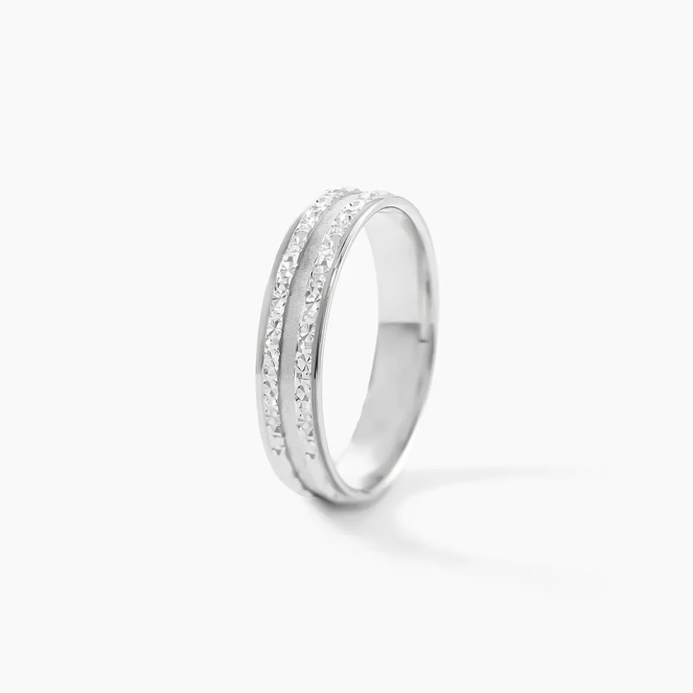 Alliance Satine Diamantee Or Blanc