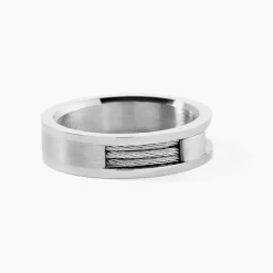 Bague Acier Blanc