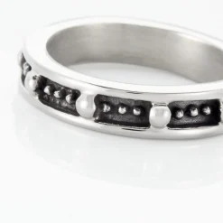 Bague Acier Blanc Ghislain