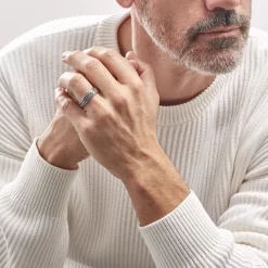 Bague Acier Blanc Gordon