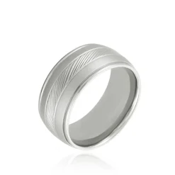 Bague Acier Blanc Sabien