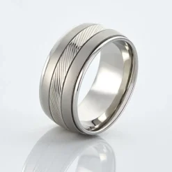 Bague Acier Blanc Sabien