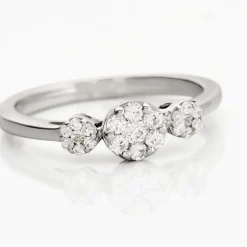 Bague Acil Argent Blanc Oxyde De Zirconium