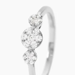Bague Acil Argent Blanc Oxyde De Zirconium