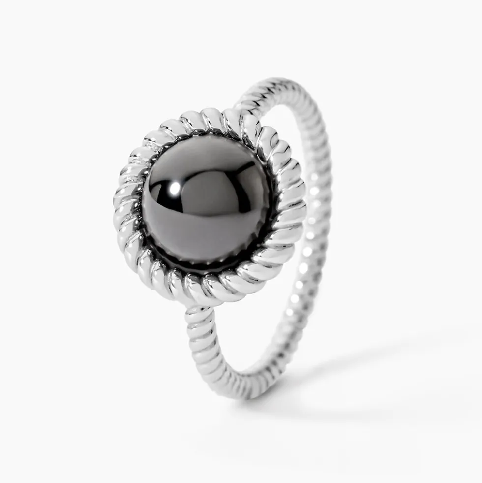 Bague Adelyne Argent Blanc Céramique