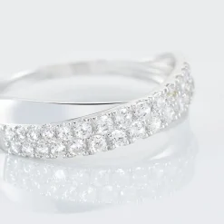 Bague Aglae Or Blanc Oxyde De Zirconium