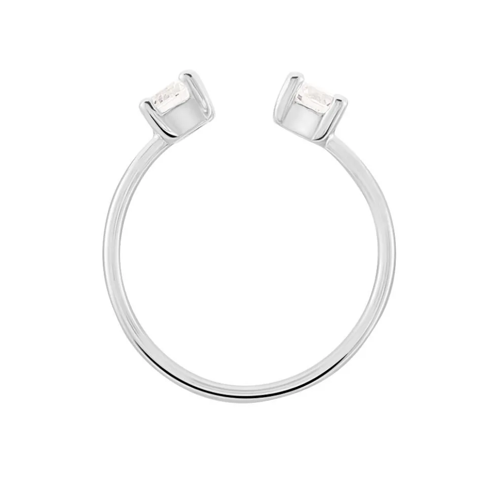 Bague Agnes Argent Blanc Oxyde De Zirconium