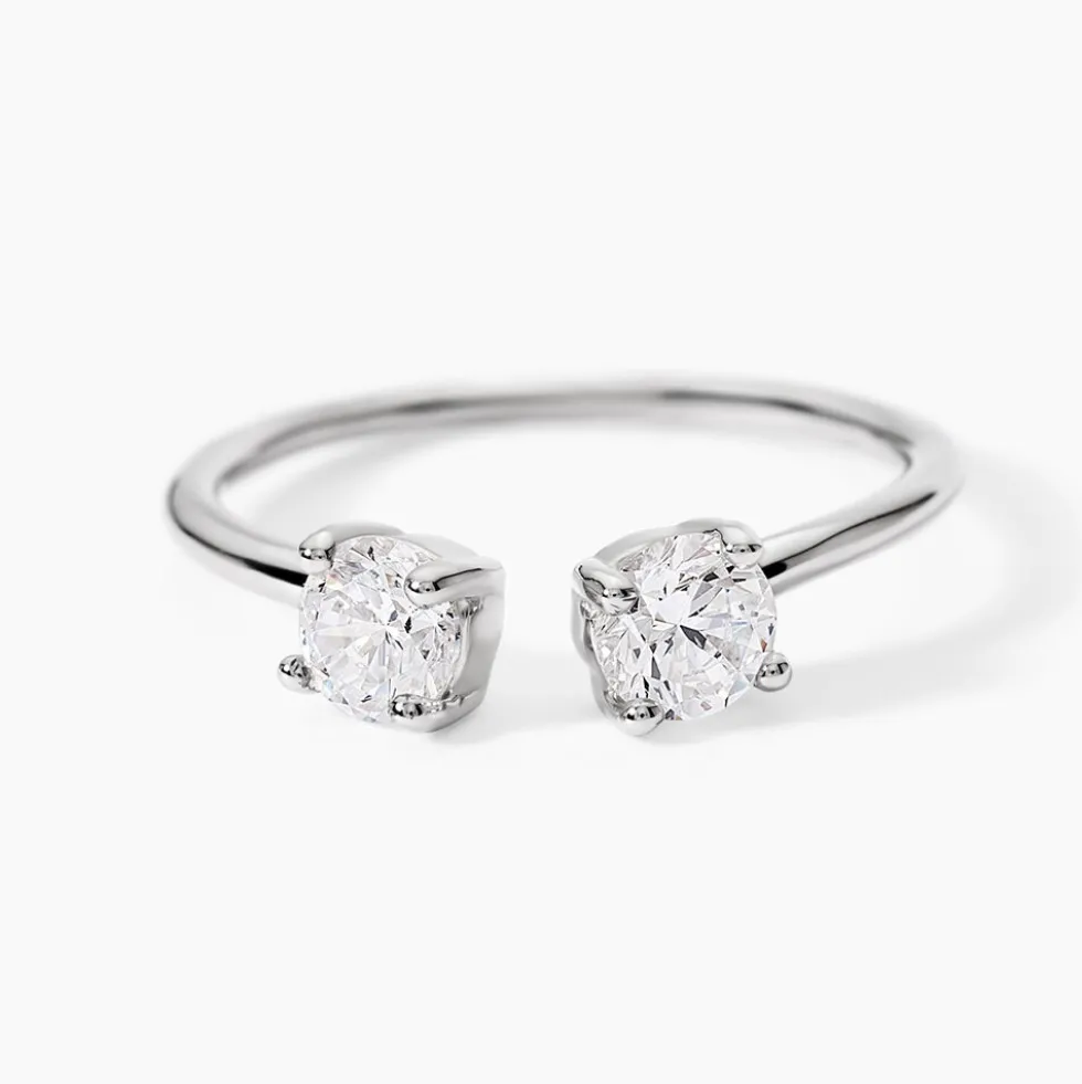 Bague Agnes Argent Blanc Oxyde De Zirconium